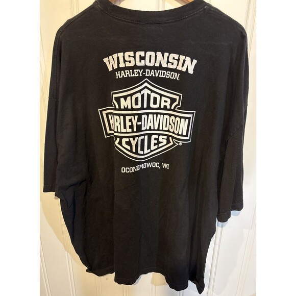 Lot of 2 Harley-Davidson Mens 4XL Black Short Sleeve HD Bar & Shield T-Shirt - Picture 10 of 16